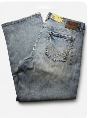 Reclaim Denim Men’s Light Blue Loose Straight Jeans Size 38 x 30 NWT